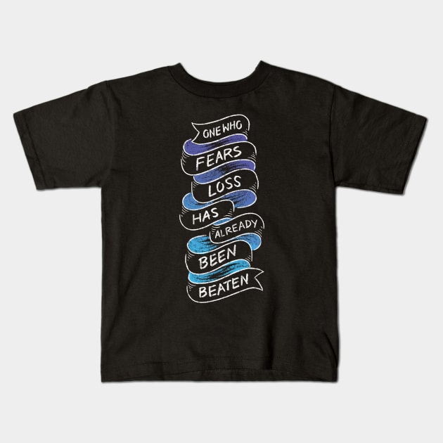 One Who Fears Loss Kids T-Shirt by polliadesign